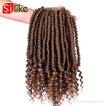 Senegalese passion Spring  twist hair Wavy 2X bomb crochet Twist  synthetic crochet braid hair 12" 12strands/pack ends curly